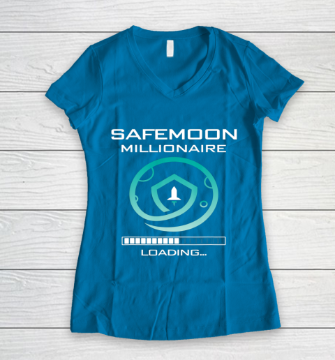 Funny Safemoon Millionaire Crypto Women's V-Neck T-Shirt 5