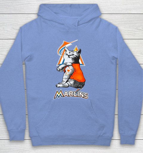 MLB Baseball My Cat Loves Miami Marlins Hoodie 8