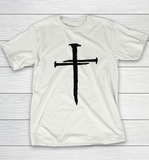 Christian Jesus Nail Cross Youth T-Shirt