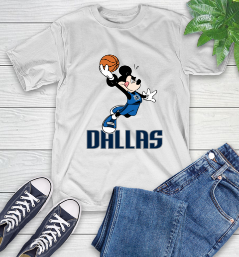 NBA Basketball Dallas Mavericks Cheerful Mickey Mouse Shirt T-Shirt 2
