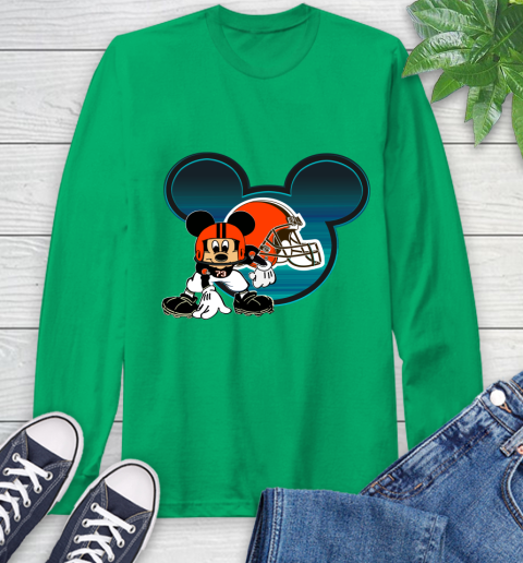 NFL Cleveland Browns Mickey Mouse Disney Football T Shirt Long Sleeve T-Shirt 7