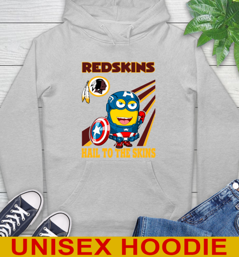 NFL Football Washington Redskins Captain America Marvel Avengers Minion Hail To The Skín Shirt Hoodie 6
