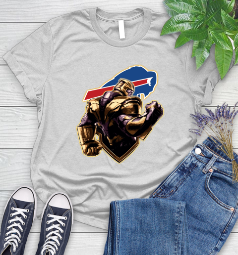 NFL Thanos Avengers Endgame Football Sports Buffalo Bills Women's T-Shirt