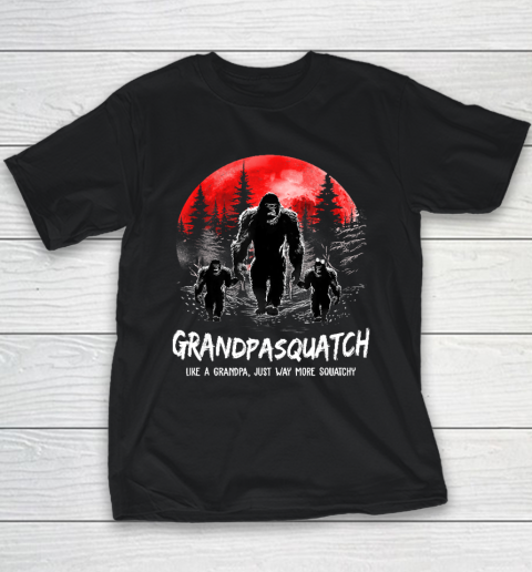 Grandpa Squatch Like A Grandpa Just Way More Squatchy Funny Youth T-Shirt