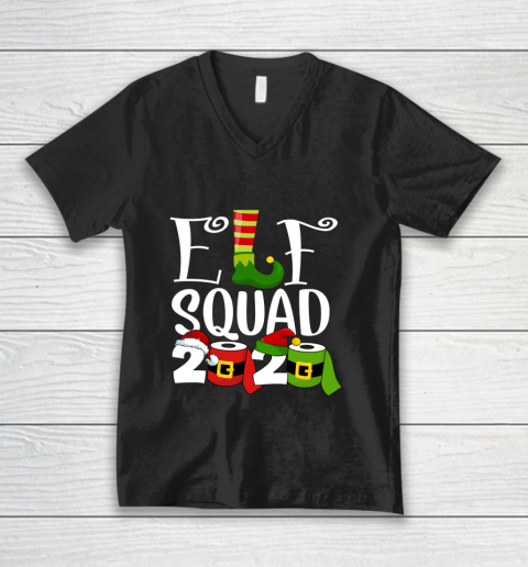 Elf Squad Quarantine Christmas 2020 V-Neck T-Shirt