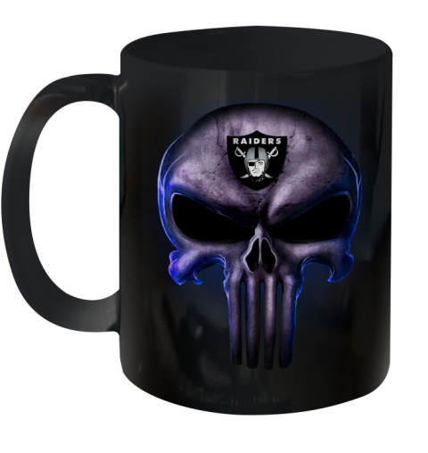 Oakland Raiders NFL Football Punisher Skull Sports Ceramic Mug 11oz