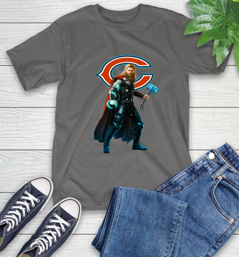 NFL Thor Avengers Endgame Football Chicago Bears T-Shirt 9