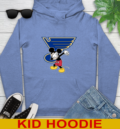 St.Louis Blues NHL Hockey Dabbing Mickey Disney Sports Youth Hoodie 12
