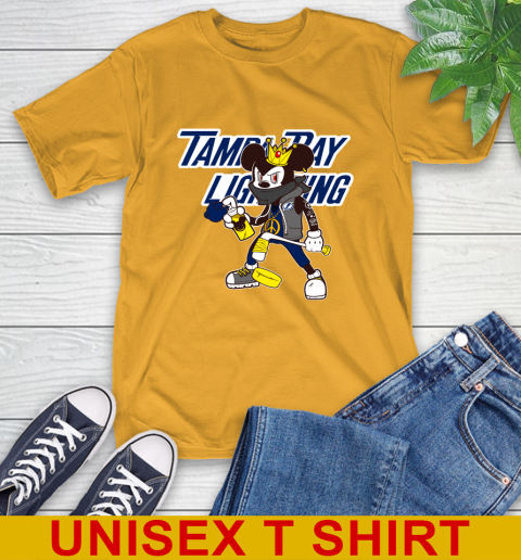 Tampa Bay Lightning NHL Hockey Mickey Peace Sign Sports T-Shirt 3