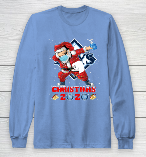 Tampa Bay Rays Funny Santa Claus Dabbing Christmas 2020 MLB Long Sleeve T-Shirt 8