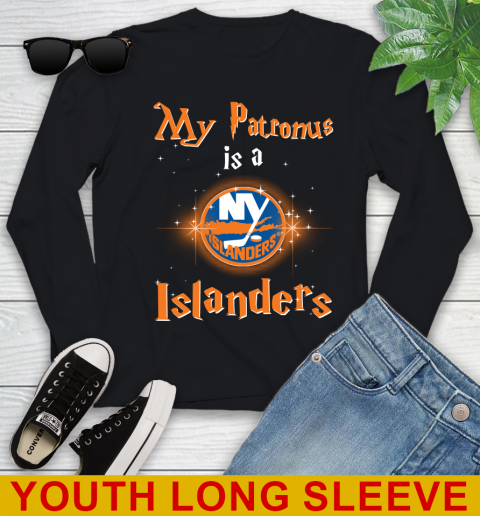 NHL Hockey Harry Potter My Patronus Is A New York Islanders Youth Long Sleeve