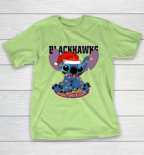 Chicago Blackhawks NHL Hockey noel stitch Christmas T-Shirt 6