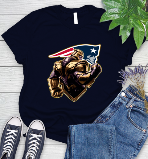 NFL Thanos Avengers Endgame Football Sports New England Patriots Women's T-Shirt 3