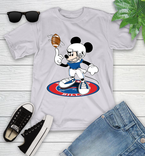 NFL Football Buffalo Bills Cheerful Mickey Disney Shirt Youth T-Shirt - Image 5