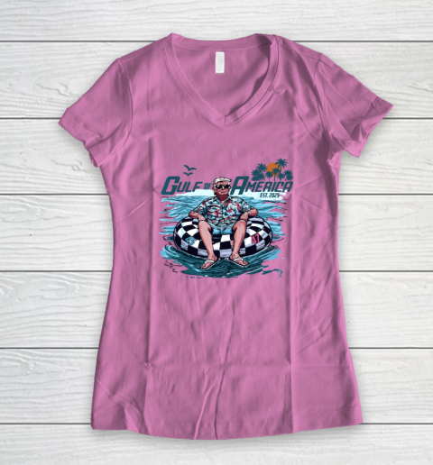 Funny Trump Shirt Gulf Of Us America Est 2025 Women's V-Neck T-Shirt 6