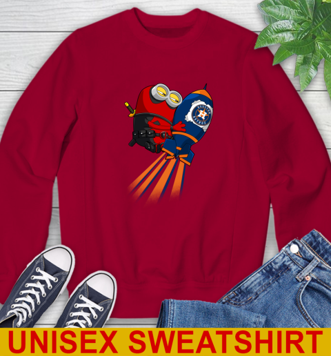 MLB Baseball Houston Astros Deadpool Minion Marvel Shirt Sweatshirt 9