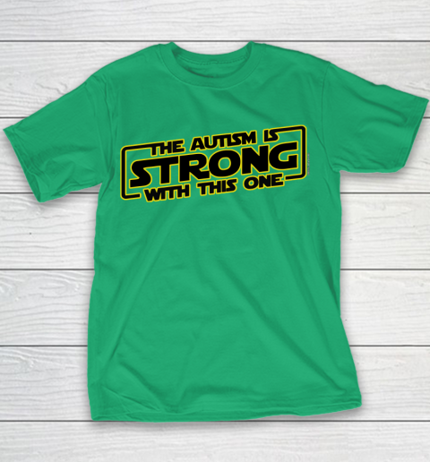 The Autism Is Strong With This One Autism Awareness Youth T-Shirt 3