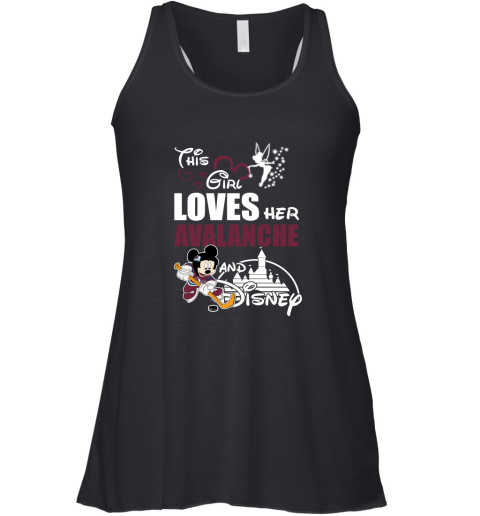 This Girl Love Her Colorado Avalanche And Mickey Disney Racerback Tank