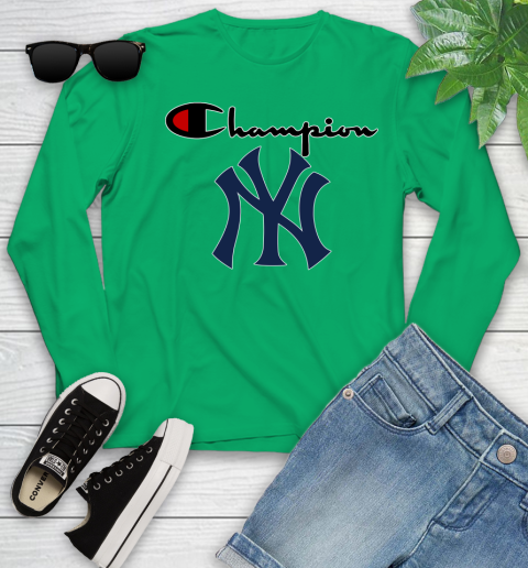 MLB Baseball New York Yankees Champion Shirt Youth Long Sleeve 4