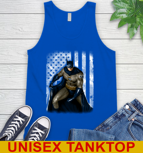 Los Angeles Rams NFL Football Batman DC American Flag Shirt Tank Top - Image 5