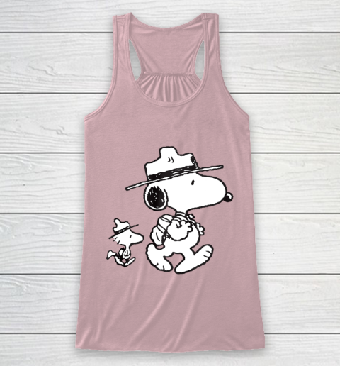 Funny Snoopy Woodstock Camping Racerback Tank 5