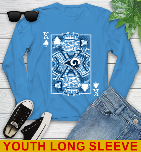 Los Angeles Rams NFL Football The King Of Spades Death Cards Shirt Youth Long Sleeve 8