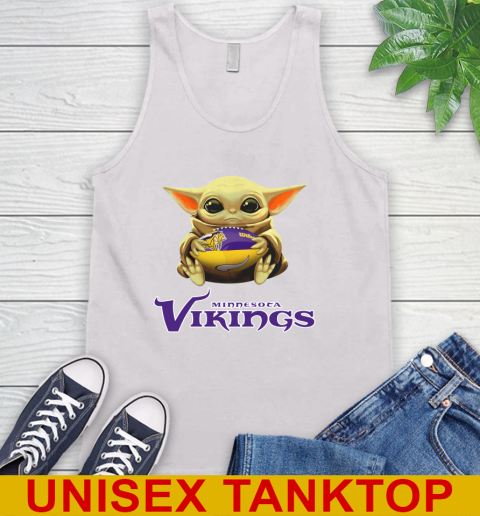 NFL Football Minnesota Vikings Baby Yoda Star Wars Shirt Tank Top
