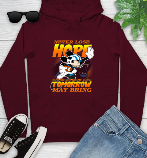 Carolina Panthers NFL Football Mickey Disney Never Lose Hope Youth Hoodie 7