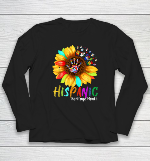 National Hispanic Heritage Month Sunflower All Countries Long Sleeve T-Shirt