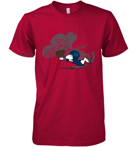 Indianapolis Colts Snoopy Plays The Football Game Premium Men's T-Shirt