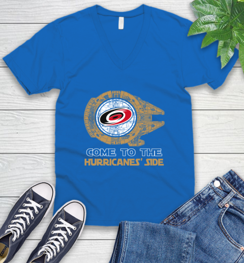 NHL Come To The Carolina Hurricanes Wars Hockey Sports V-Neck T-Shirt 5