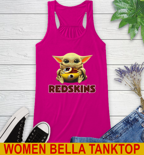NFL Football Washington Redskins Baby Yoda Star Wars Shirt Racerback Tank 8