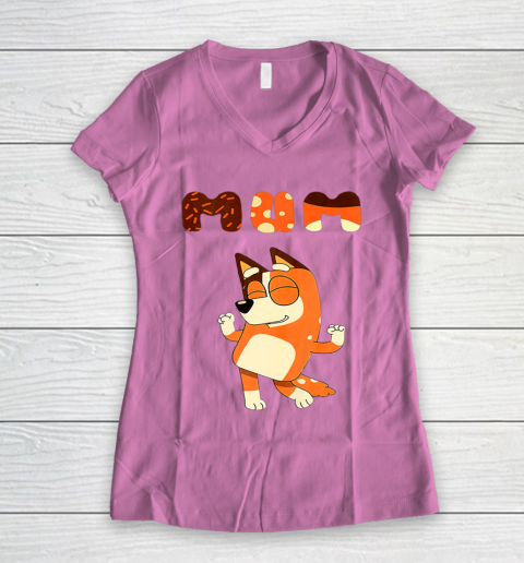 MOM Blueys mom day Women's V-Neck T-Shirt 8