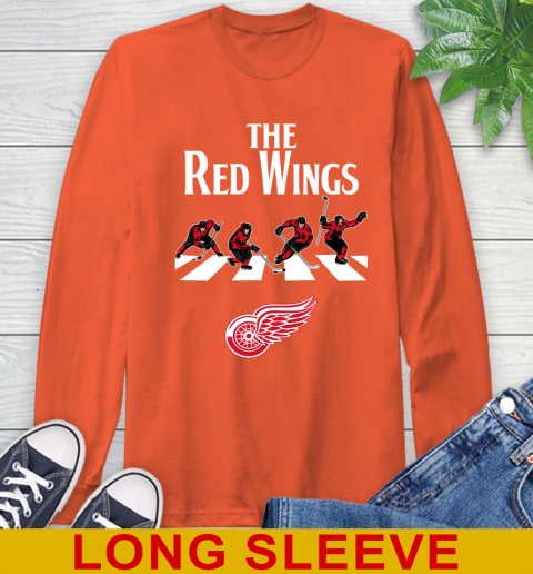 NHL Hockey Detroit Red Wings The Beatles Rock Band Shirt Long Sleeve T-Shirt 4