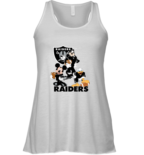 Mickey Donald Goofy The Three Oakland Raiders Football Shirts Racerback Tank