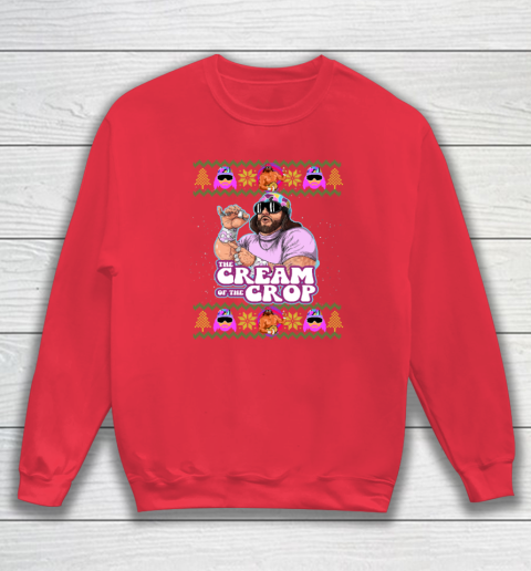 Macho The Cream of The Crop,Wrestling Ugly Christmas Sweatshirt 6