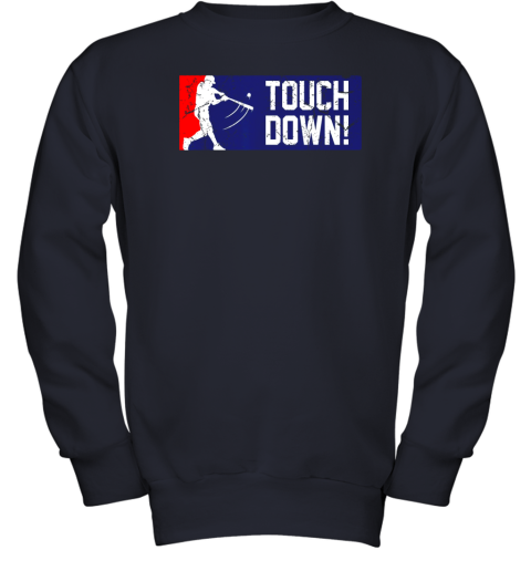 s5k5 touchdown baseball funny family gift base ball youth sweatshirt 47 front navy