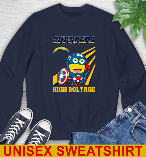 NFL Football Los Angeles Chargers Captain America Marvel Avengers Minion Shirt Sweatshirt 2