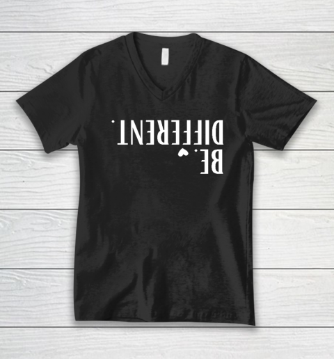Funny Upside Down Be Different V-Neck T-Shirt