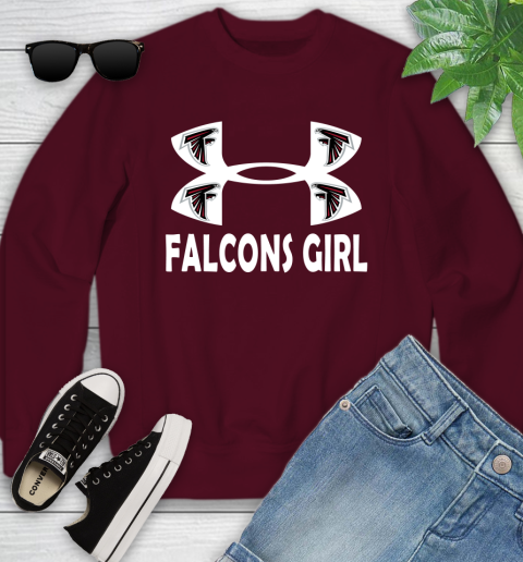 NFL Atlanta Falcons Girl Under Armour Football Sports Youth Sweatshirt 4