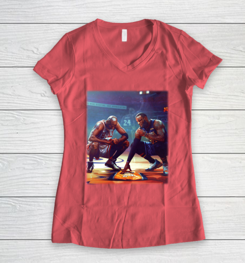 Michael Jordan Lebron James Kobe Bryant Women's V-Neck T-Shirt 4