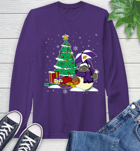 Los Angeles Lakers NBA Basketball Cute Tonari No Totoro Christmas Sports (1) Long Sleeve T-Shirt 5