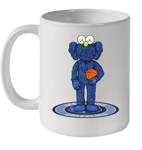 NBA Basketball Memphis Grizzlies Kaws Bff Blue Figure Shirt Ceramic Mug 11oz