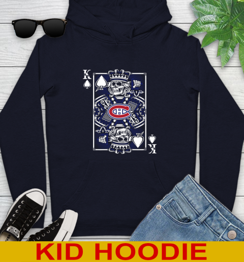 Montreal Canadiens NHL Hockey The King Of Spades Death Cards Shirt Youth Hoodie 3
