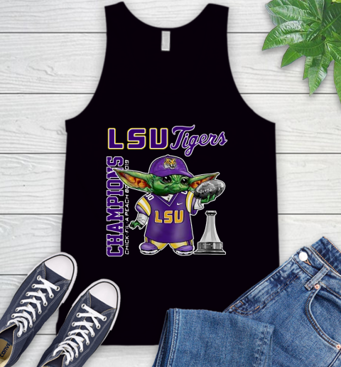 Baby Yoda LSU Tigers Champion Shirt 70