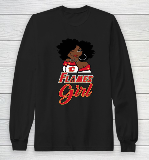 Calgary Flames Girl NHL Long Sleeve T-Shirt