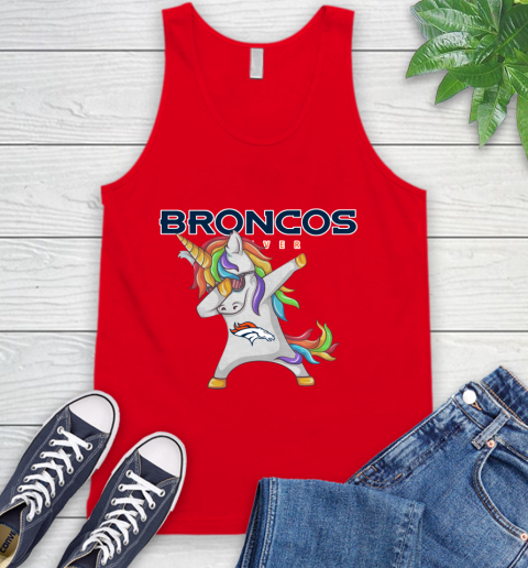 Denver Broncos NFL Football Funny Unicorn Dabbing Sports Tank Top 6