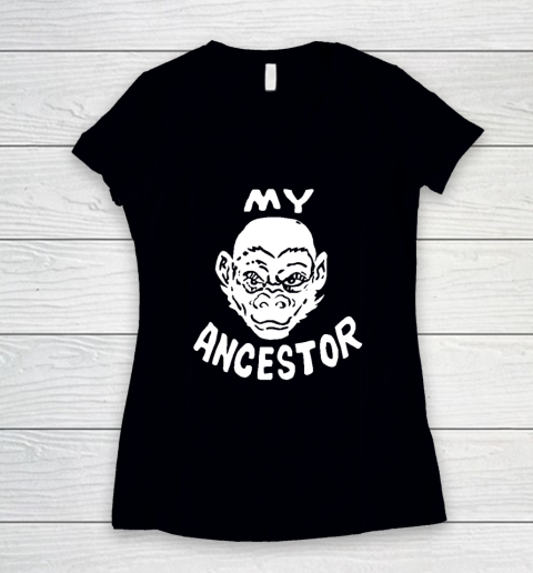 My Ancestor Monkey Women's V-Neck T-Shirt