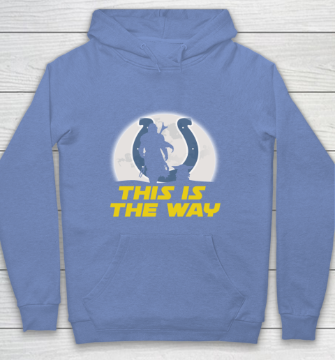 Indianapolis Colts NFL Football Star Wars Yoda And Mandalorian This Is The Way Youth Hoodie 9 Indianapolis Colts NFL Football Star Wars Yoda And Mandalorian This Is The Way Youth Hoodie - Image 9