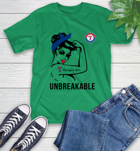 MLB Texas Rangers Girl Unbreakable Baseball Sports T-Shirt 5